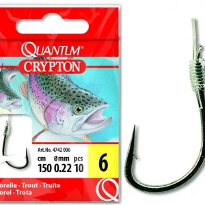 Quantum Crypton Forelle Vorfachhaken black nickel 10Stück