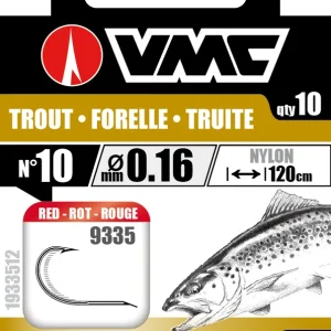 VMC Forellenvorfach 9335 rot Nylon 120cm