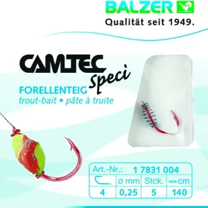 Balzer Camtec Speci Haken Forellenteig Rot 140cm