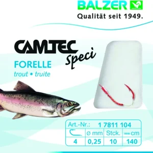 Balzer Camtec Speci Haken Forelle Rot 60cm