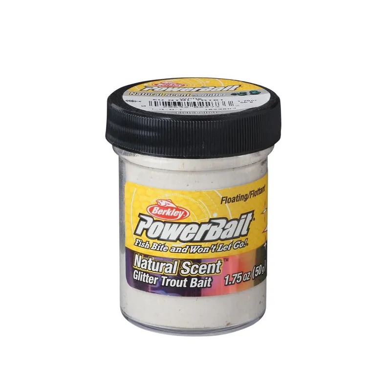 Berkley PowerBait Natural Glitter Trout Bait Fish Pellet 50g White