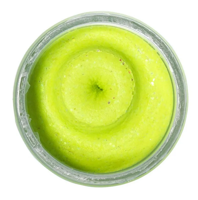 Berkley PowerBait Natural Glitter Trout Bait Garlic 50g Chartreuse