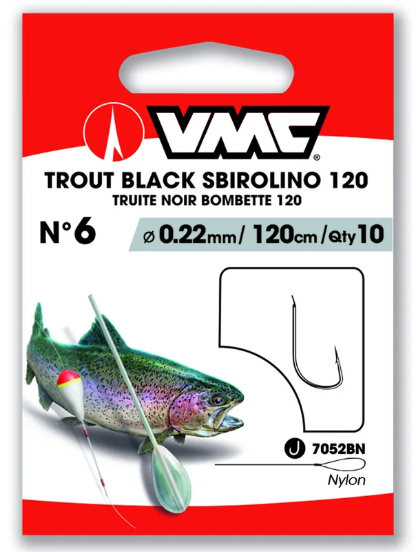 VMC Trout Black Sbirolino 120 Fertigvorfach