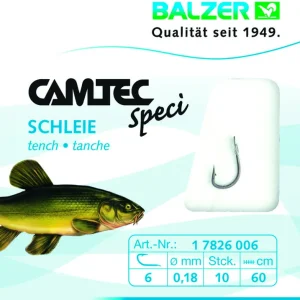 Balzer Camtec Speci Haken Schleie Schwarz 60cm