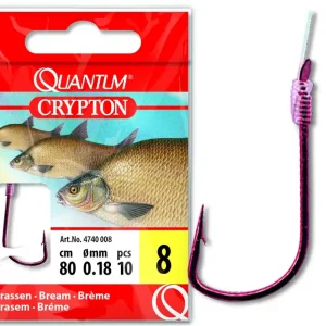 Quantum Crypton Brassen Vorfachhaken rot 10Stück