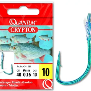 Quantum Crypton Rotauge Vorfachhaken blau 10Stück