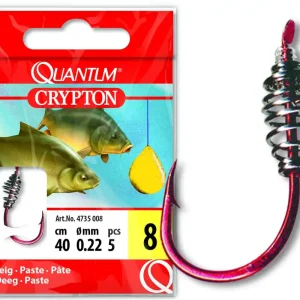 Quantum Crypton Teig Vorfachhaken rot 5Stück