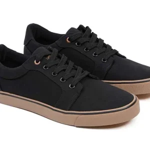 Fox Black Canvas Shoe