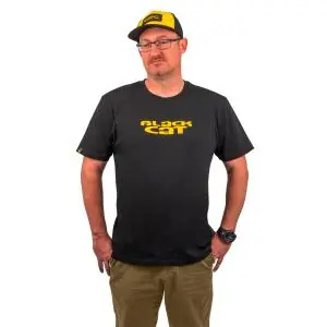 Black Cat Logo T-Shirt Black
