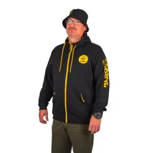 Black Cat Zip Hoody Black