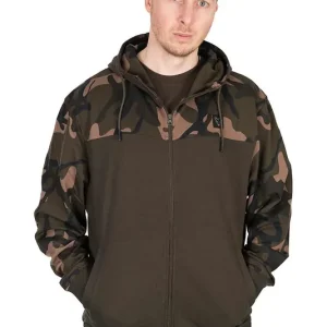 Fox Lightweight Khaki/Camo Split Zip Hoody