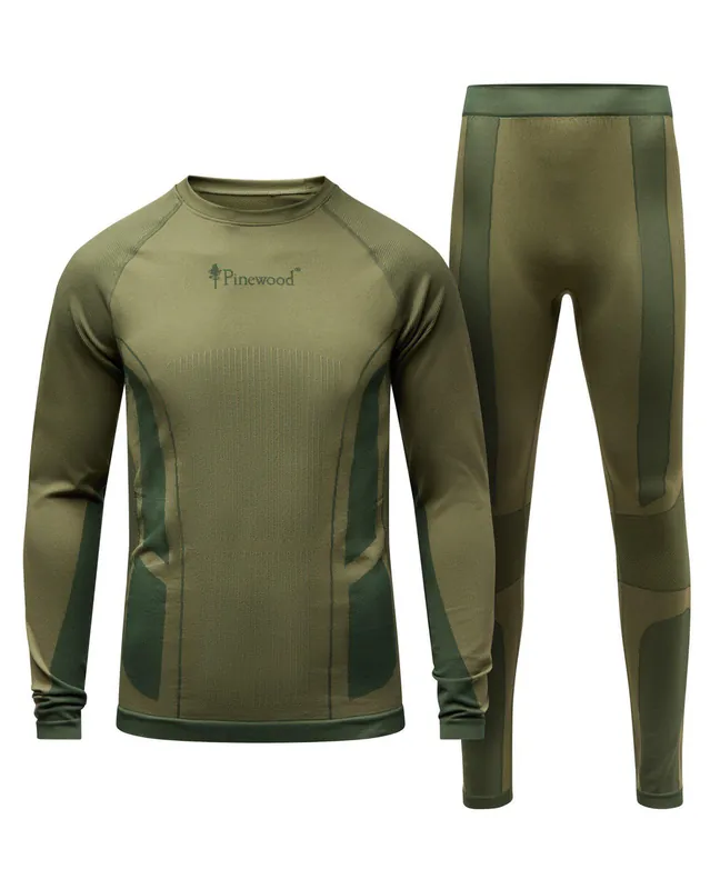 Pinewood Seamless Function Base Layer Set Olive Green