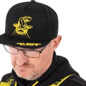 Black Cat Black Flat Peak Cap