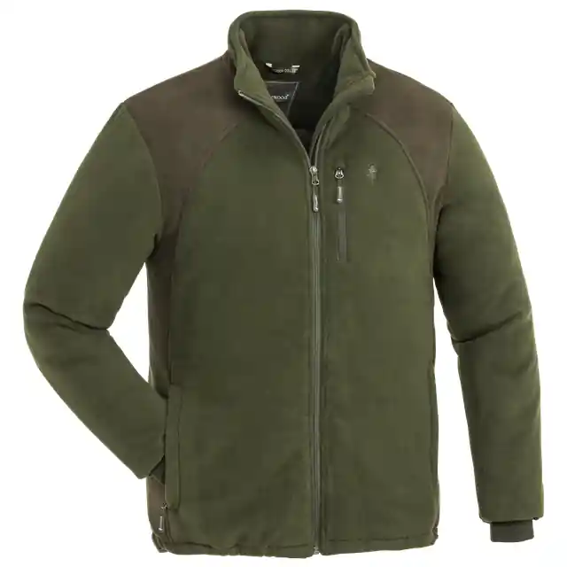 Pinewood Harrie Fleece Jacke Green/Suede Brown