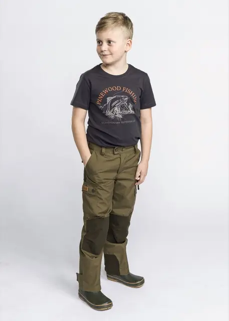 Pinewood Fish T-Shirt Kids Anthrazit