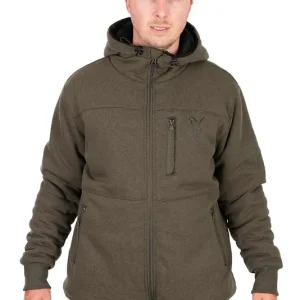 Fox Collection Sherpa Jacket Green & Black