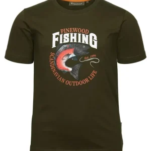 Pinewood Fish Kids T-Shirt Green