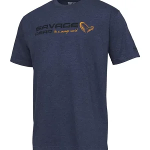 Savage Gear Signature Logo T-Shirt Blue Melange