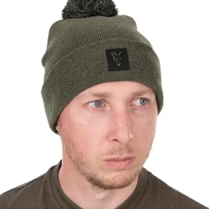 Fox Collection Bobble Hat Green/Black