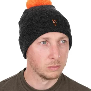 Fox Collection Bobble Hat Black/Orange