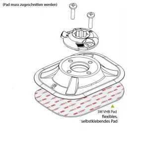 Railblaza 3M-VHB selbstklebendes Pad