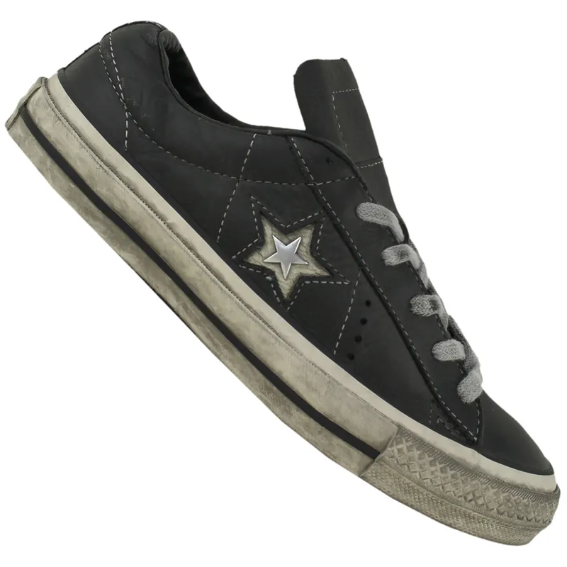 Converse CT All Star One OX Distressed Sneaker Black/White/Egret- 37 - Nur noch 1 auf Lager