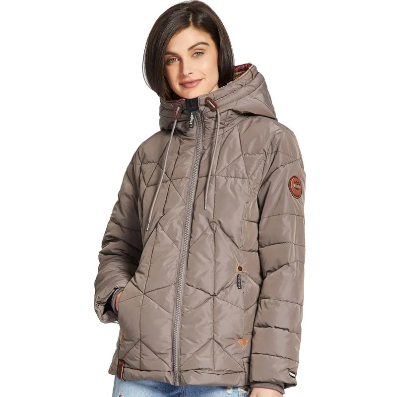 khujo Elenora Winterjacke Taupe-9