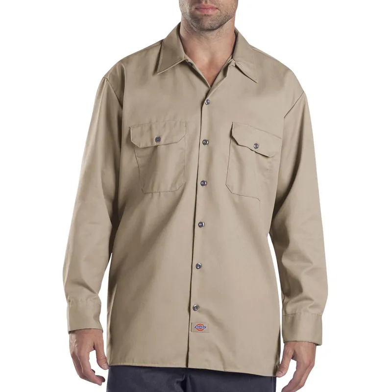 Dickies Work Shirt LS Langarm-Hemd Khaki- S
