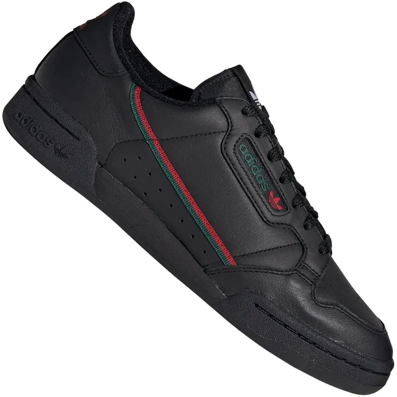 adidas Originals Continental 80 Schnürschuhe Core Black/Scarlet/Collegiate Green- 36 - Nur noch 1 auf Lager