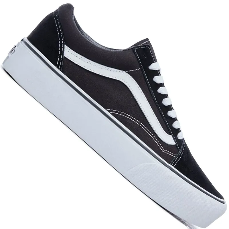 Vans Old Skool Platform Plateau-Sneaker Black/White- 36