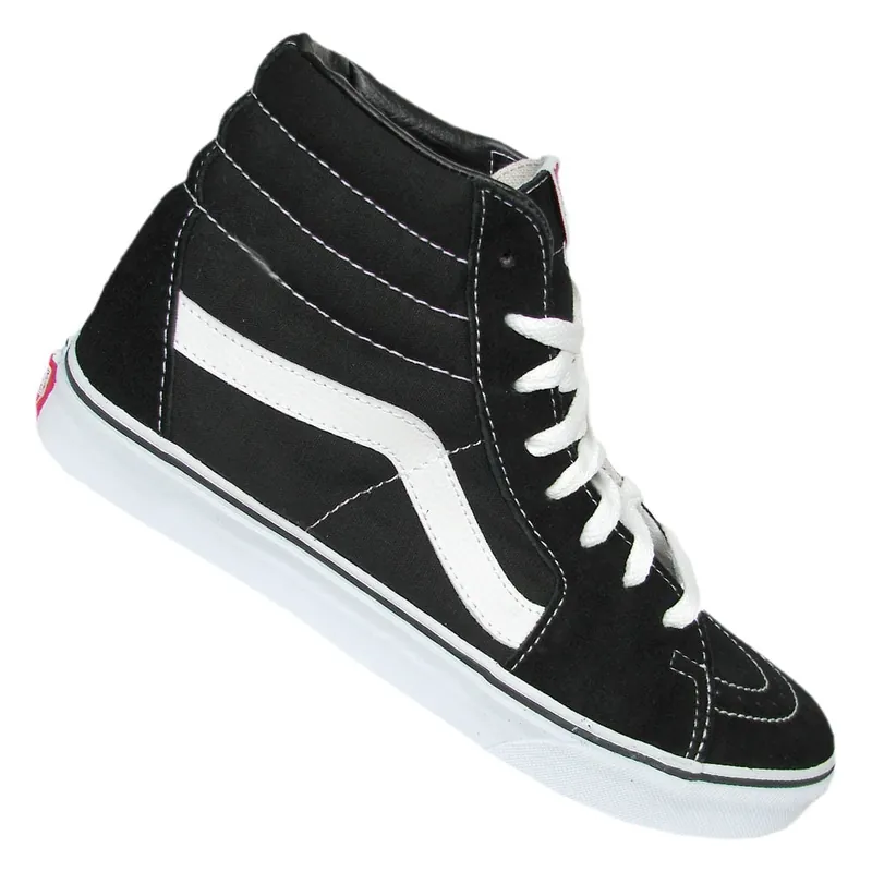 Vans Sk8-Hi Canvas & Leather Sneaker Black/White-