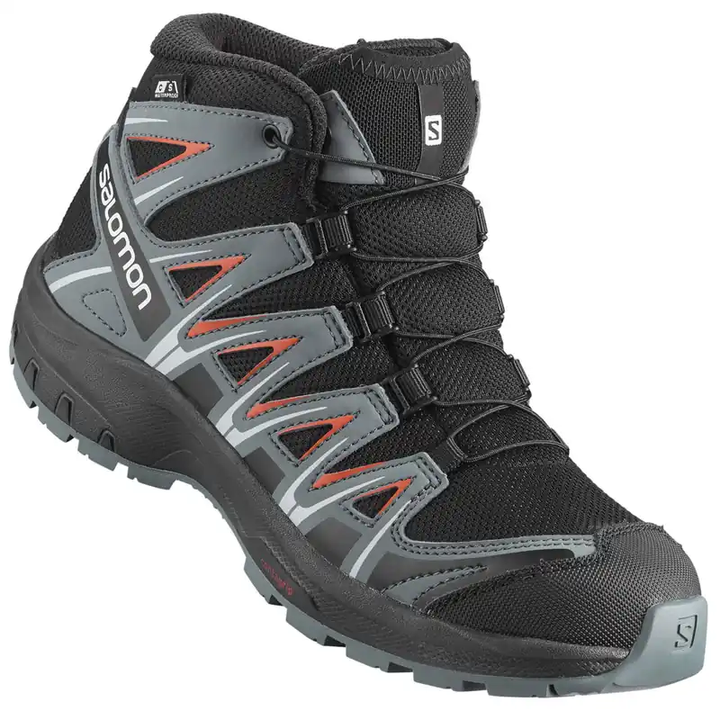Salomon XA Pro 3D Mid Freizeitschuhe Black/Stormy Weather/Cherry Tomato- 34 - Nur noch 1 auf Lager