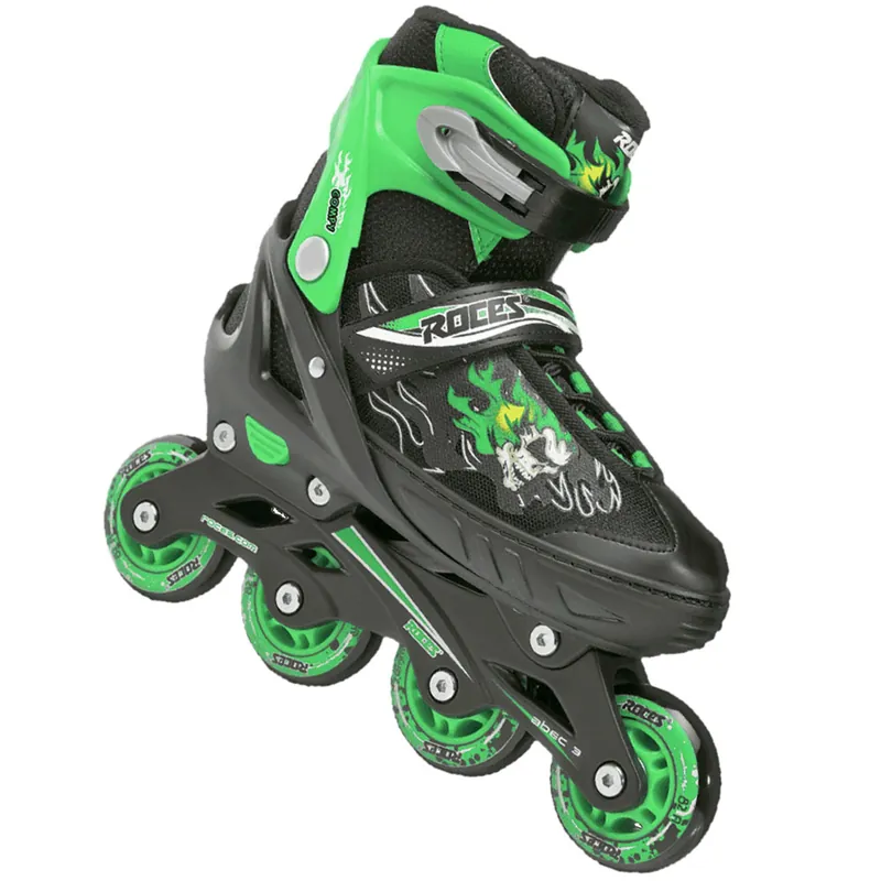 Roces Compy Inliner zum Verstellen Black/Green- 30-33