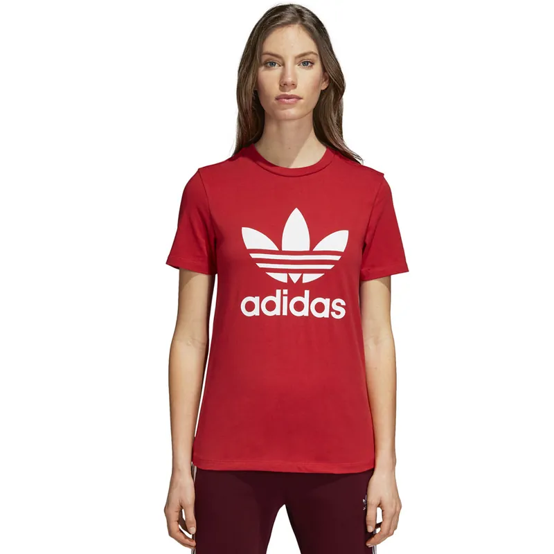 adidas Originals Trefoil Tee Shirt Real Red- 36