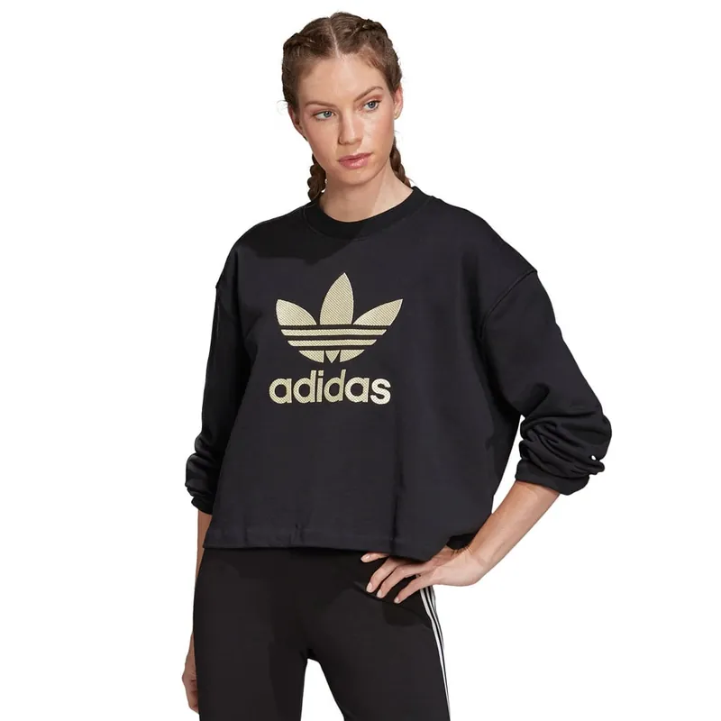 adidas Originals Premium Logo Sweatshirt Black/Gold- 38