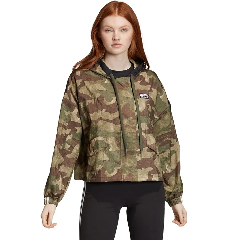 adidas Originals Windbreaker Kurze Jacke Hemp/Earth Green/Base Green/Cargo Brown- 38