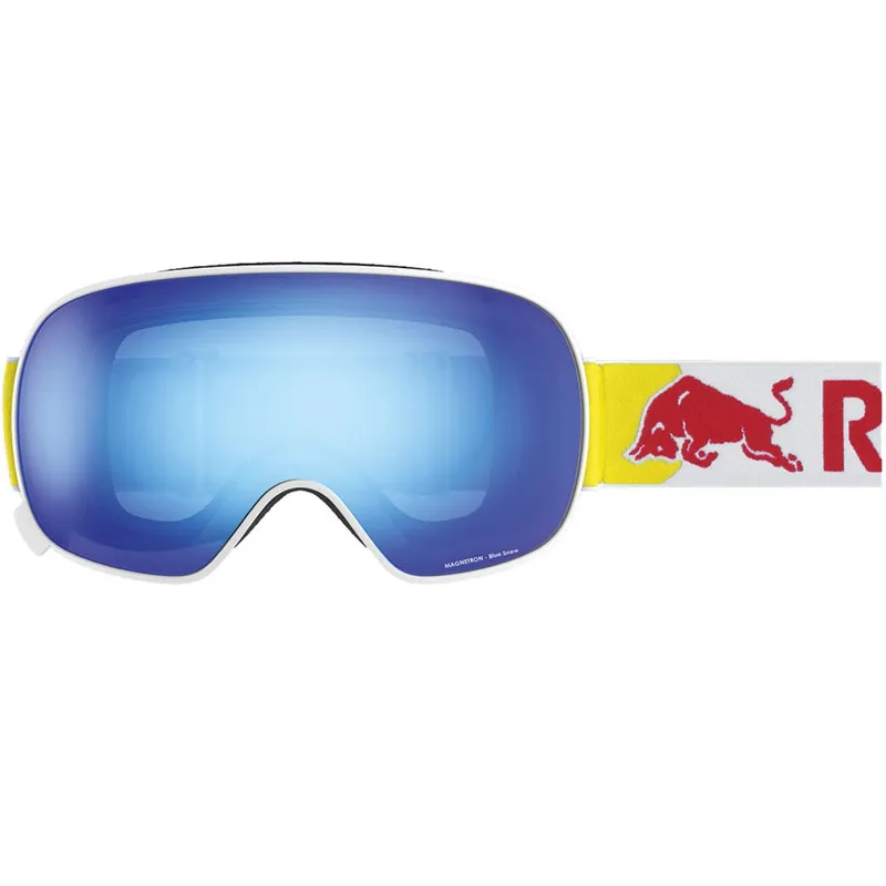 Red Bull SPECT Eyewear Magnetron Skibrille White/Blue Snow-Smoke/Cloudy-