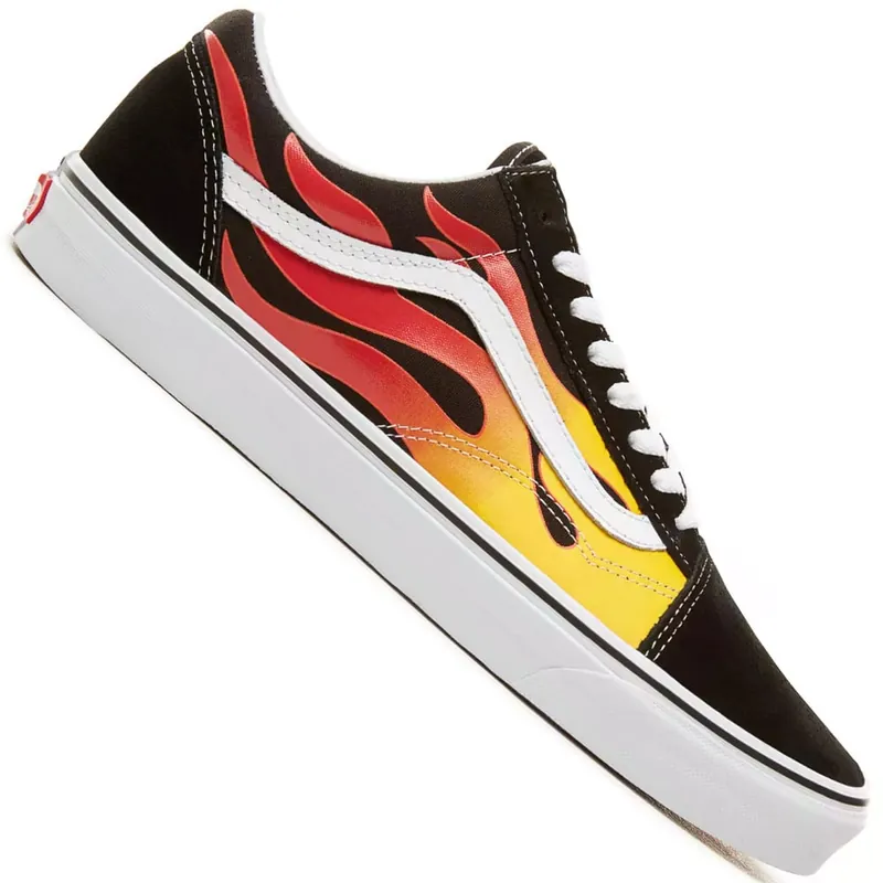 Vans Old Skool Skateschuhe Flame/Black/True White- 36.5