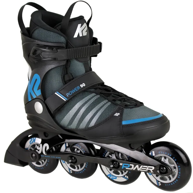 K2 Power 90 Inline Skates Black/Blue- 39.5