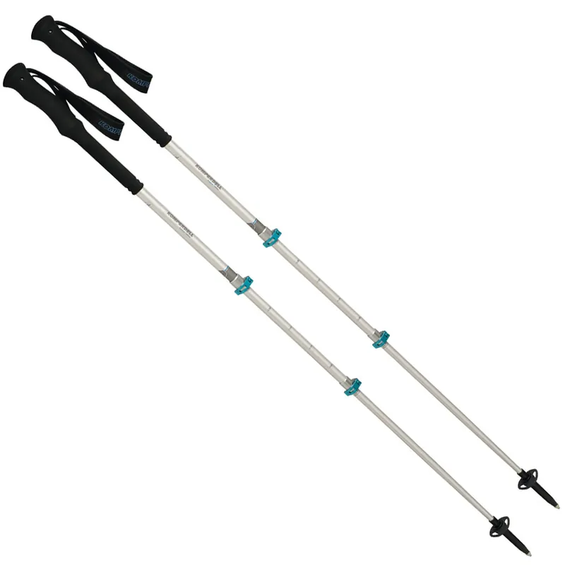 Komperdell Explorer Contour Powerlock Trekkingstöcke Silver/Blue-