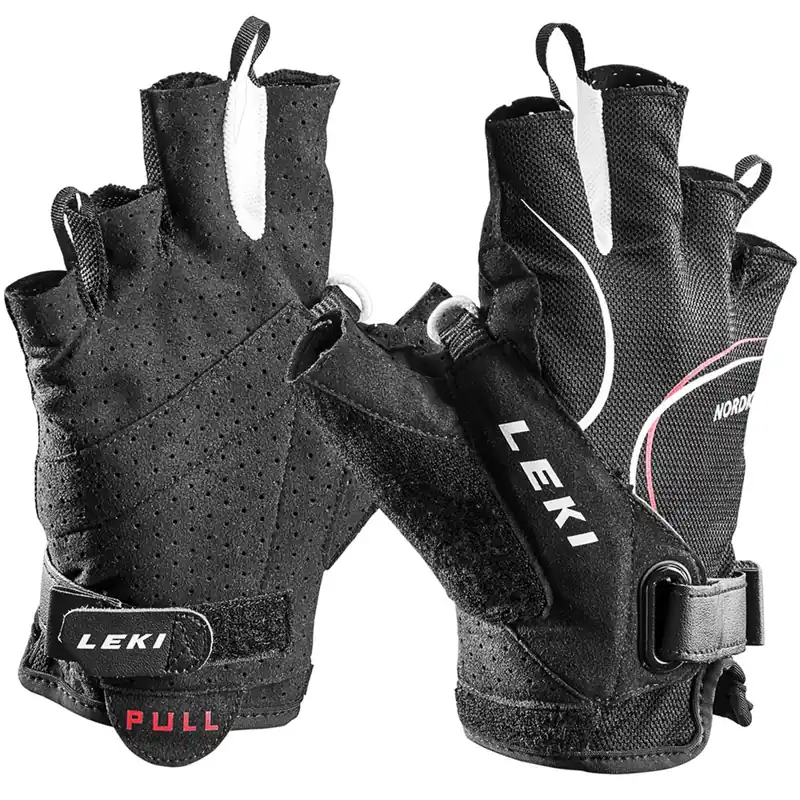Leki Nordic Lite Shark Short Nordic Walking-Handschuhe Black/White- 6
