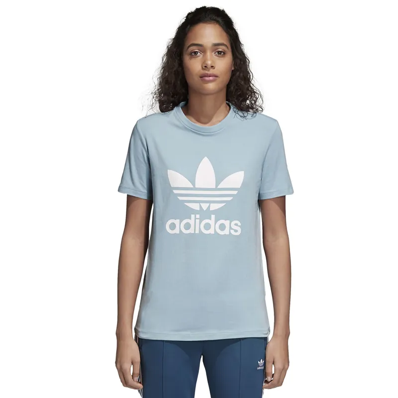 adidas Originals Trefoil Tee Shirt Ash Grey/White- 34