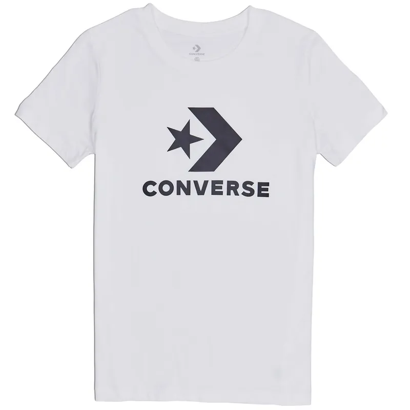 Converse Star Chevron Core Baumwol-Shirt Optical White- XS