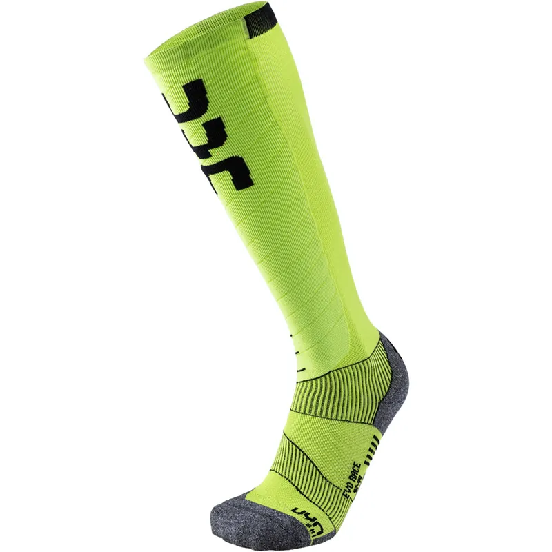 UYN Ski Evo Race Skisocken Green Lime/Black-