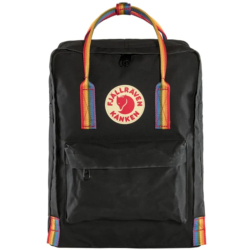 Fjällräven Kanken Tagesrucksack Black Rainbow Pattern-