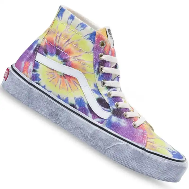 Vans Sk8-Hi Canvas Hi-top-Schnürschuhe Tie Dye True White- 36.5 - Nur noch 1 auf Lager