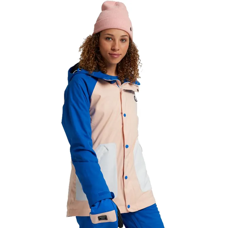 Burton Eastfall Winterjacke Lapis Blue/Peach Melba/Stout White- XS