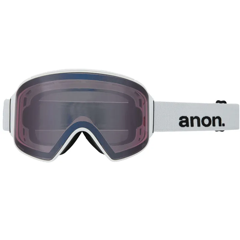Anon M4 MFI Cylindrical with Spare Snowboardbrille mit Zubehör White/Prcv Sunny Onyx + Prcv Violet-