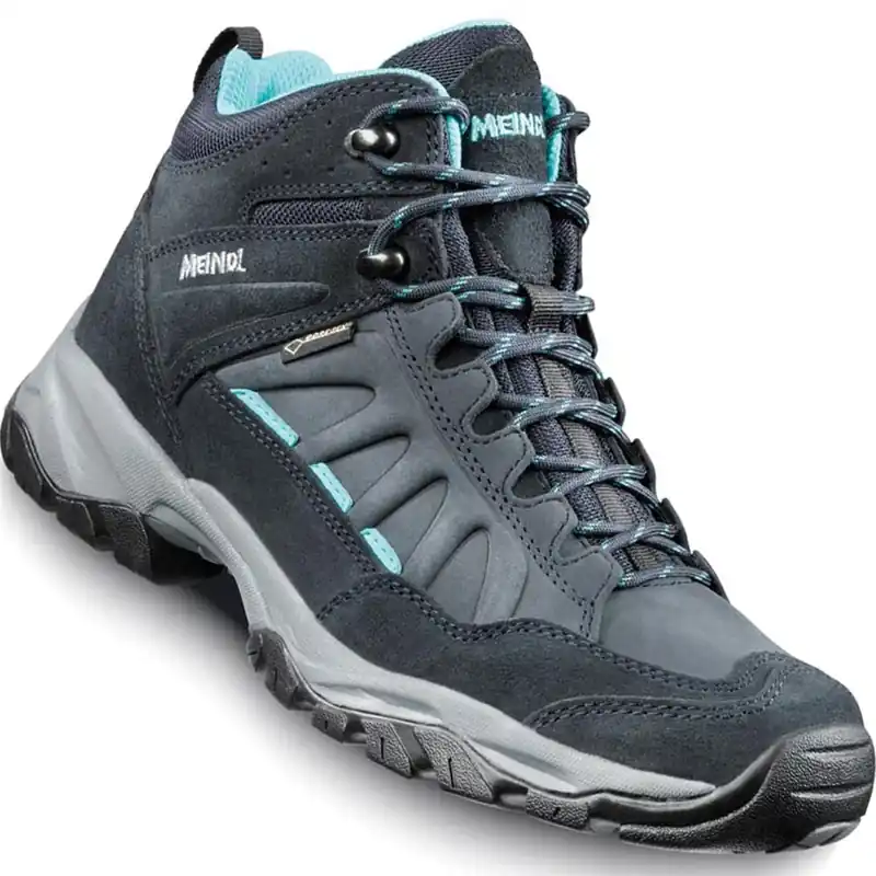 Meindl Nebraska Mid Gore-Tex Wanderschuhe Nachtblau/Grün- 36 - Nur noch 1 auf Lager