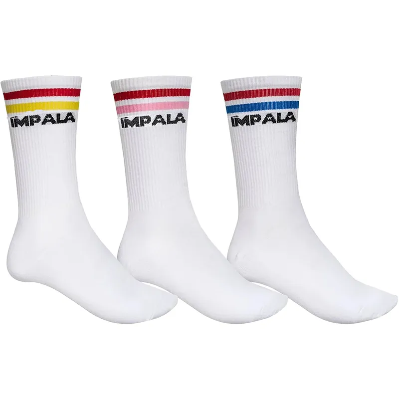 Impala Stripe 3 Pack Socken White-